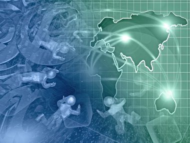 Mans ve harita - bilgisayar arka plan