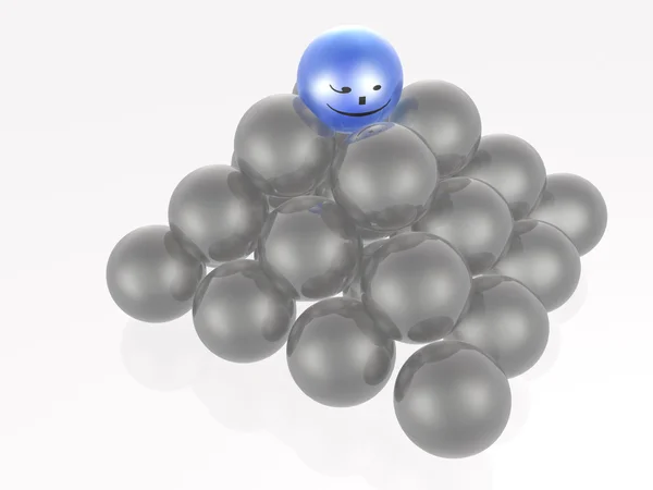 抽象的な背景として青と灰色の球 — ストック写真