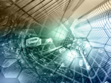 Basamak, posta işaretleri ve Binalar ile iletişim arka plan