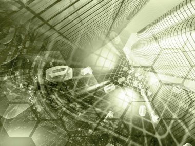 Basamak, posta işaretleri ve Binalar ile iletişim kolaj