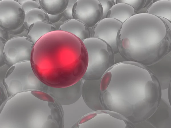 Red and grey spheres — Stock Photo, Image