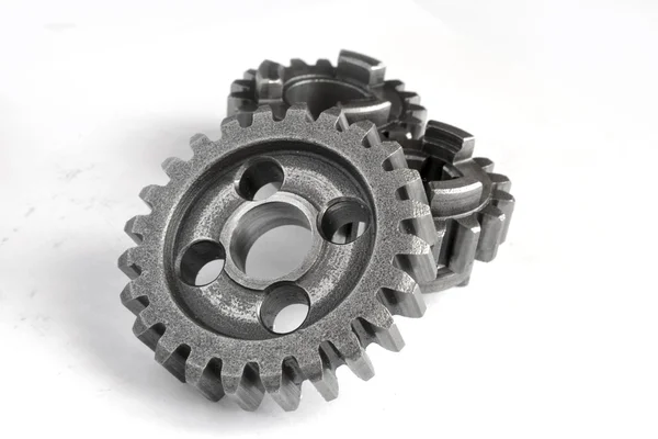 Gears on white — Stock Photo, Image