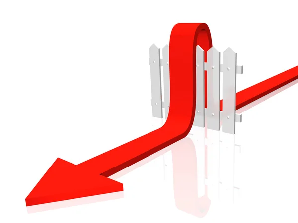 Staket och pilen — Stockfoto