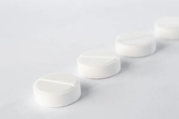 White tablets — Stock Photo, Image