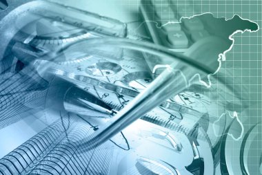 Blues ve Yeşiller finansal arka plan