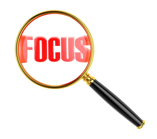 Focus under lens — Stock Photo, Image