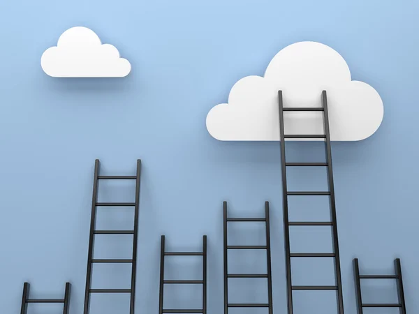 Ladder naar wolk — Stockfoto