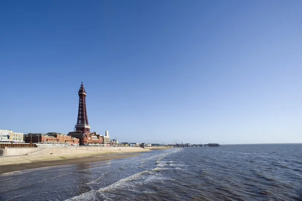 Blackpool sahiliyle görünümü — Stok fotoğraf