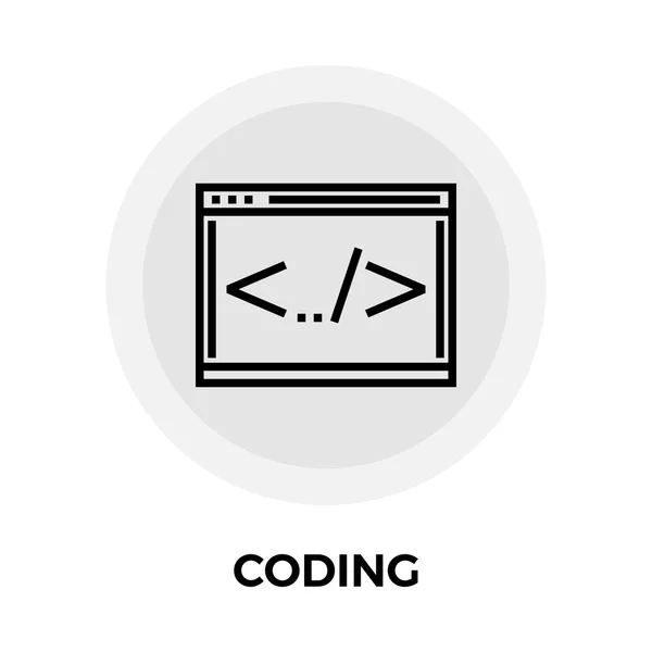Icono de línea de codificación — Archivo Imágenes Vectoriales