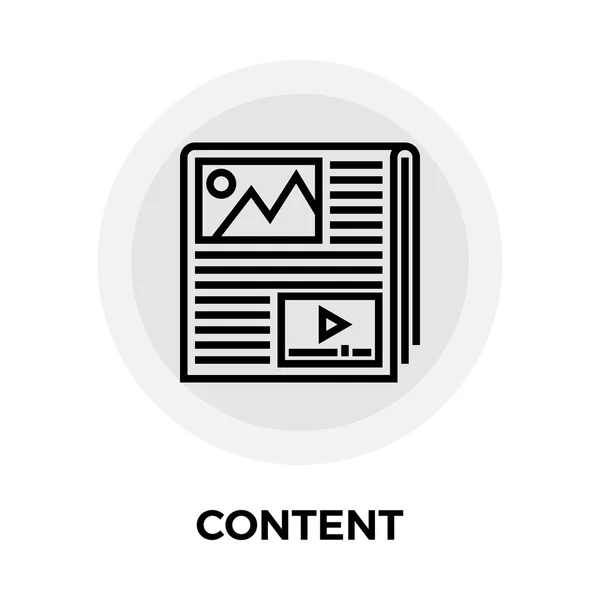 Content Line Icon — Stock Vector