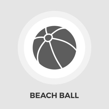 Beach Ball Flat Icon clipart