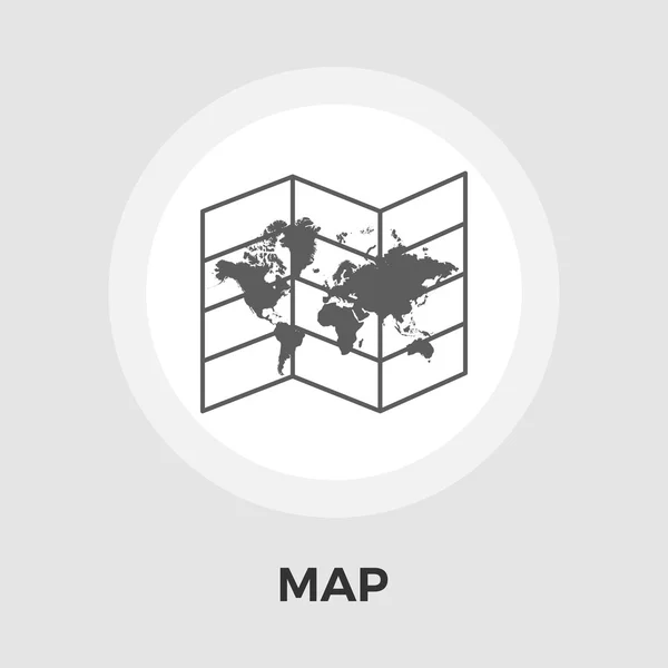 Mappa icona della linea — Vettoriale Stock