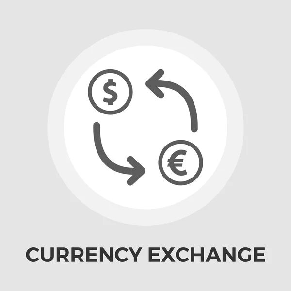 Munt uitwisseling platte pictogram — Stockvector