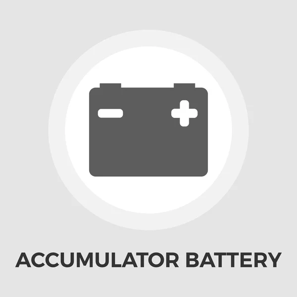 Icône plate de batterie d'accumulateur — Image vectorielle