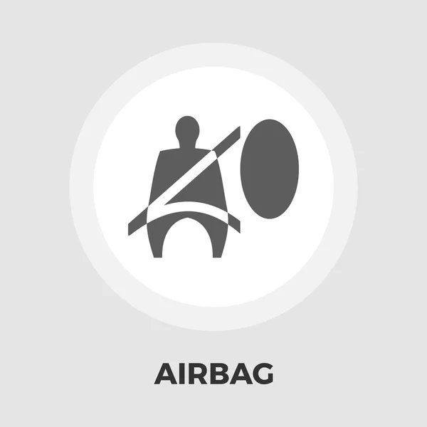 Airbag flat icon — Stock Vector