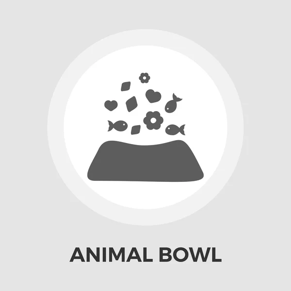 Animal Bowl Icono plano — Vector de stock