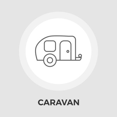 Karavan Düz Simgesi