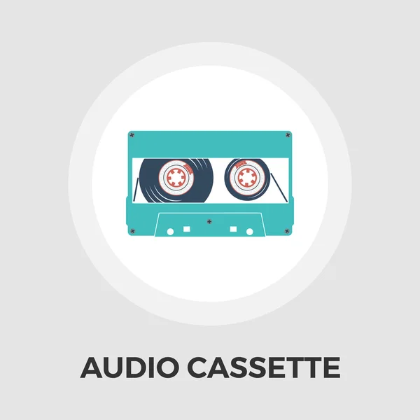 Audiocassette tek simge. — Stok Vektör