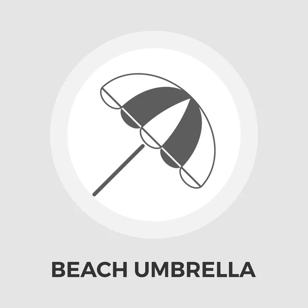 Beach Umbrella Flat Icon — Stock Vector