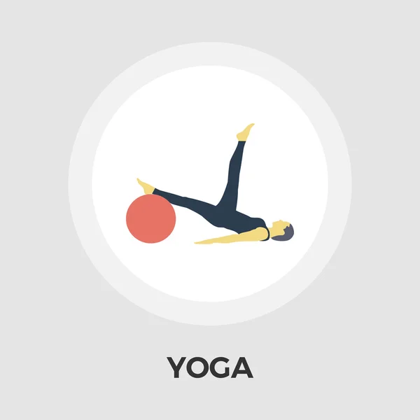 Icona piatta yoga. — Vettoriale Stock