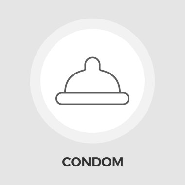Prezervatif vektör düz simgesi