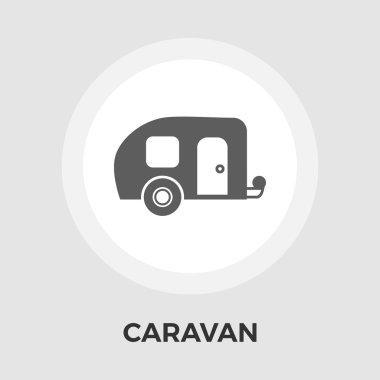 Karavan Düz Simgesi