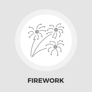 Havai fişek düz simgesi