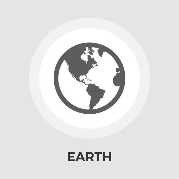 Platte aarde-icoon — Stockvector
