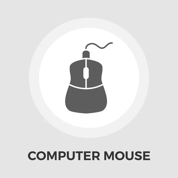 Ícone plano do mouse computador — Vetor de Stock