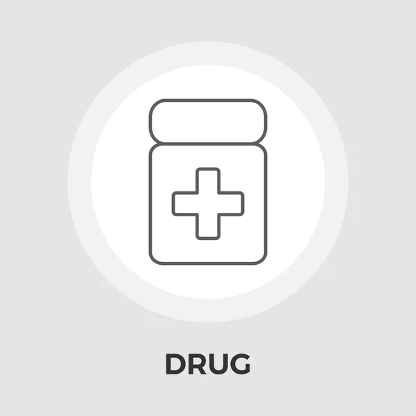 Drug vector platte pictogram — Stockvector