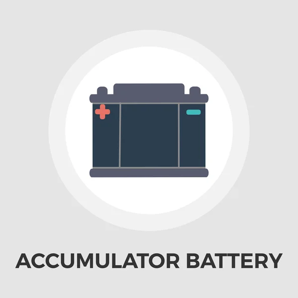 Icono plano de la batería del acumulador — Archivo Imágenes Vectoriales