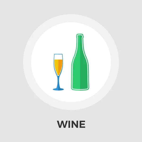 Vettore del vino icona piatta — Vettoriale Stock