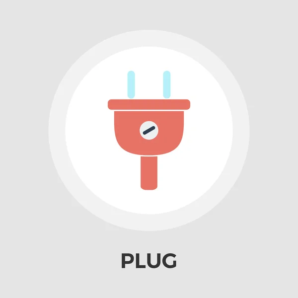 Electrical plug flat icon — Stock Vector