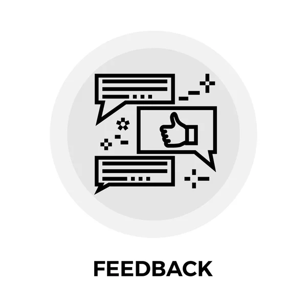 Icona della linea di feedback — Vettoriale Stock