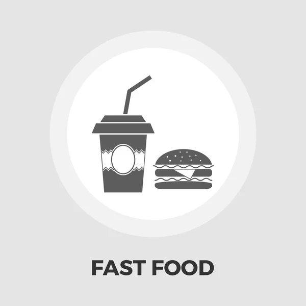 Comida rápida icono plano — Vector de stock