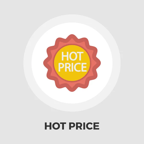 Gorący ikona płaski cena — Wektor stockowy
