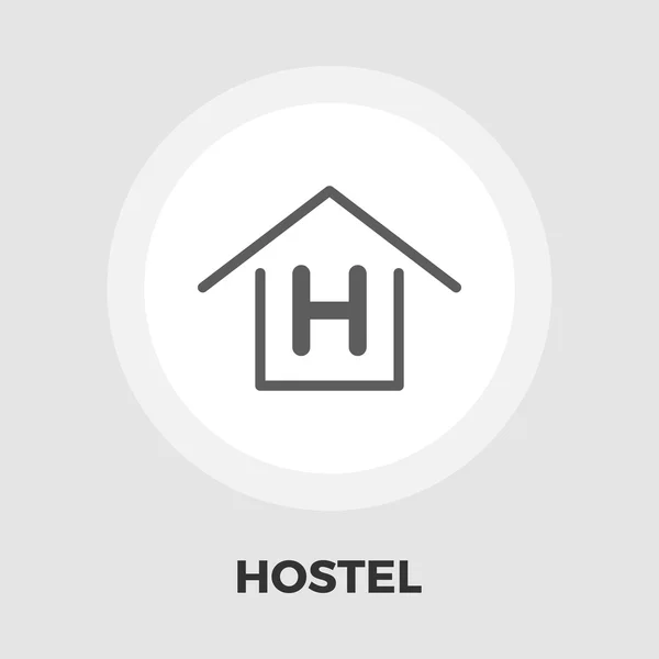 Hostel düz simgesi — Stok Vektör