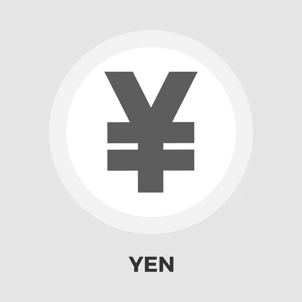 Yen flat icon — Stock Vector