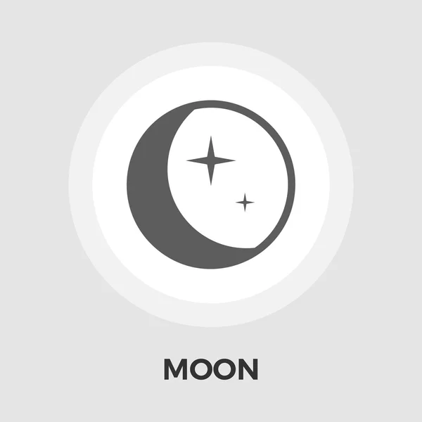 Icono de luna plana — Vector de stock