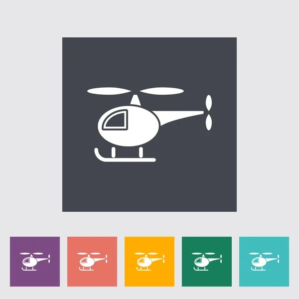 Helicóptero Vector plano Icono — Vector de stock