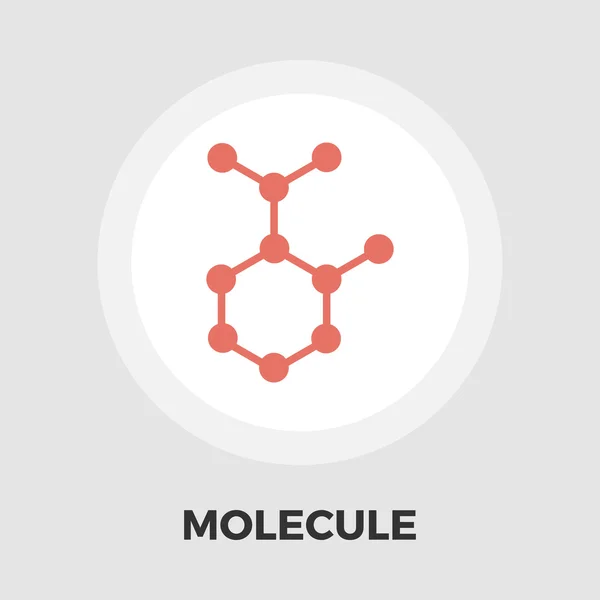 Ícone molecular plano — Vetor de Stock