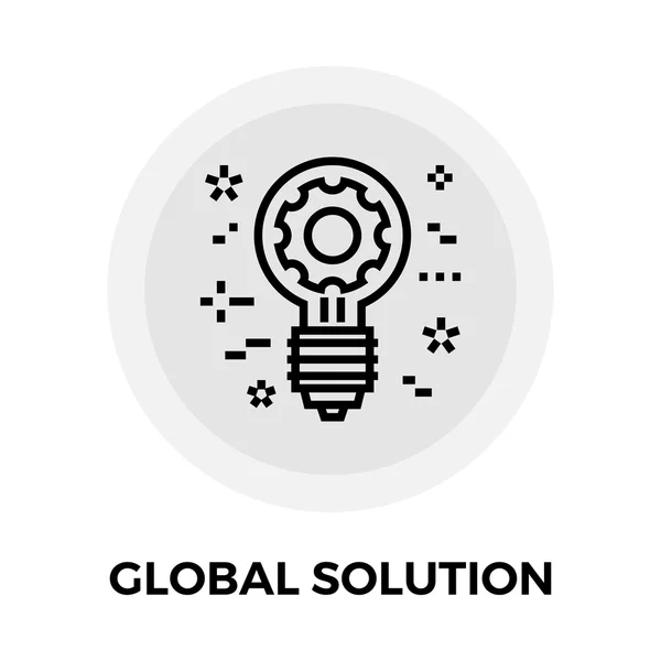 Икона Global Solution Line — стоковый вектор