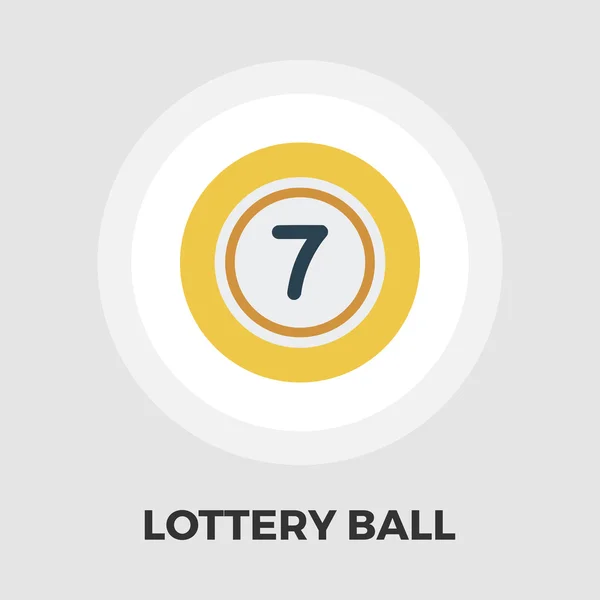 Lotería bola plana icono — Vector de stock