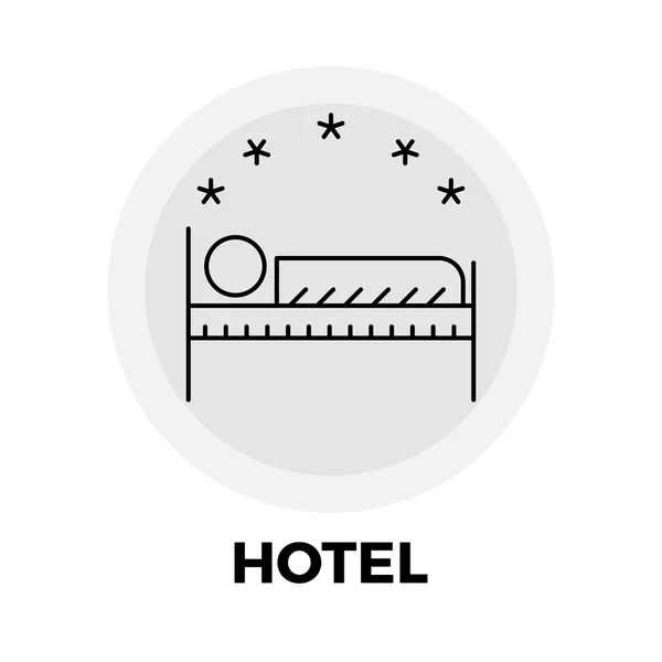 Icono de línea de hotel — Vector de stock