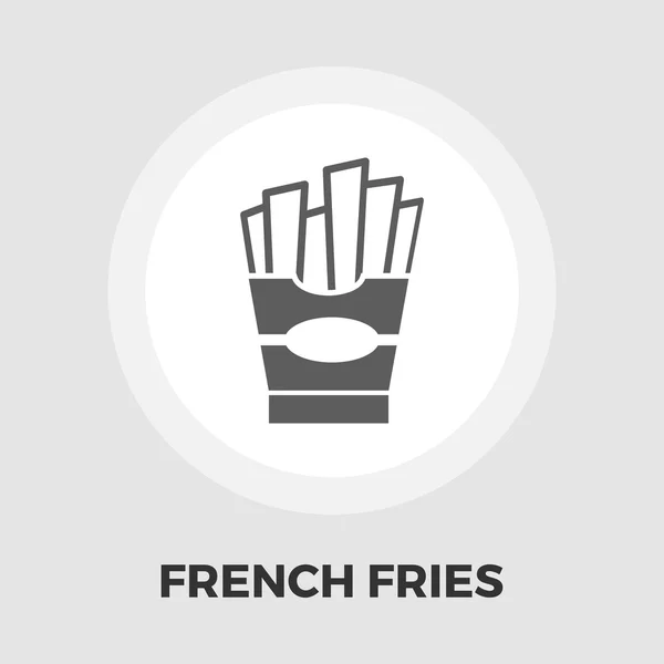 Franse frietjes platte pictogram — Stockvector