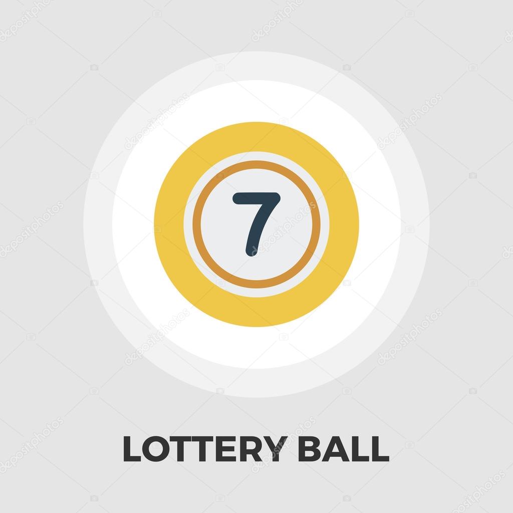 Lottery ball icon vector. Flat icon isolated on the white background. Editable EPS file. Vector illustration.