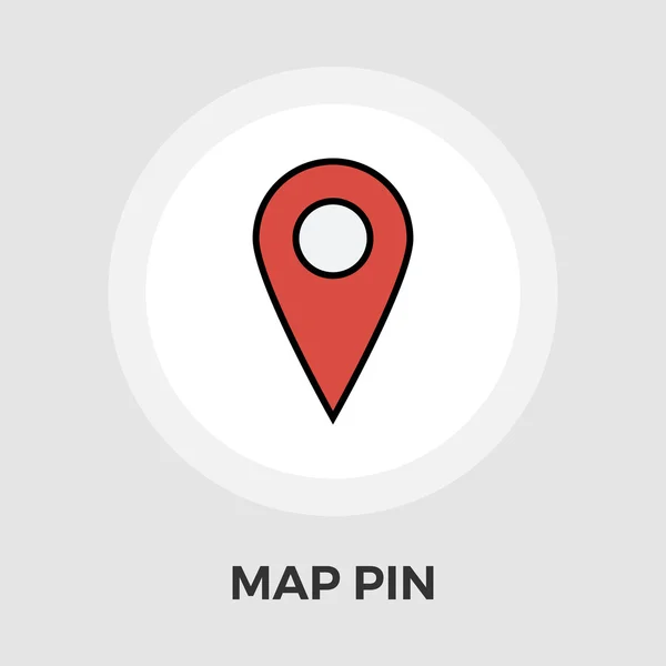 Mapa Pin Flat Icon —  Vetores de Stock