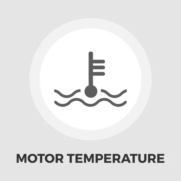 Temperatura del motore icona piatta — Vettoriale Stock