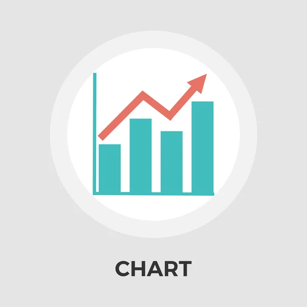 Grafik düz tek simge. — Stok Vektör