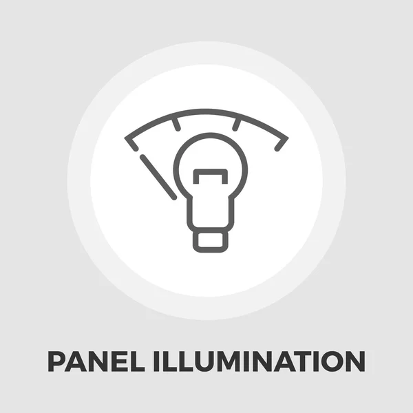 Car panel illumination icon flat — Stock Vector